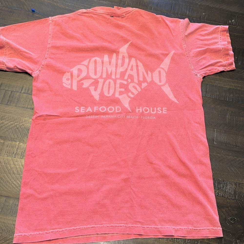 Pompano Joe's Seafood House Destin PCB Florida Red T-Shirt Comfort Colors SM